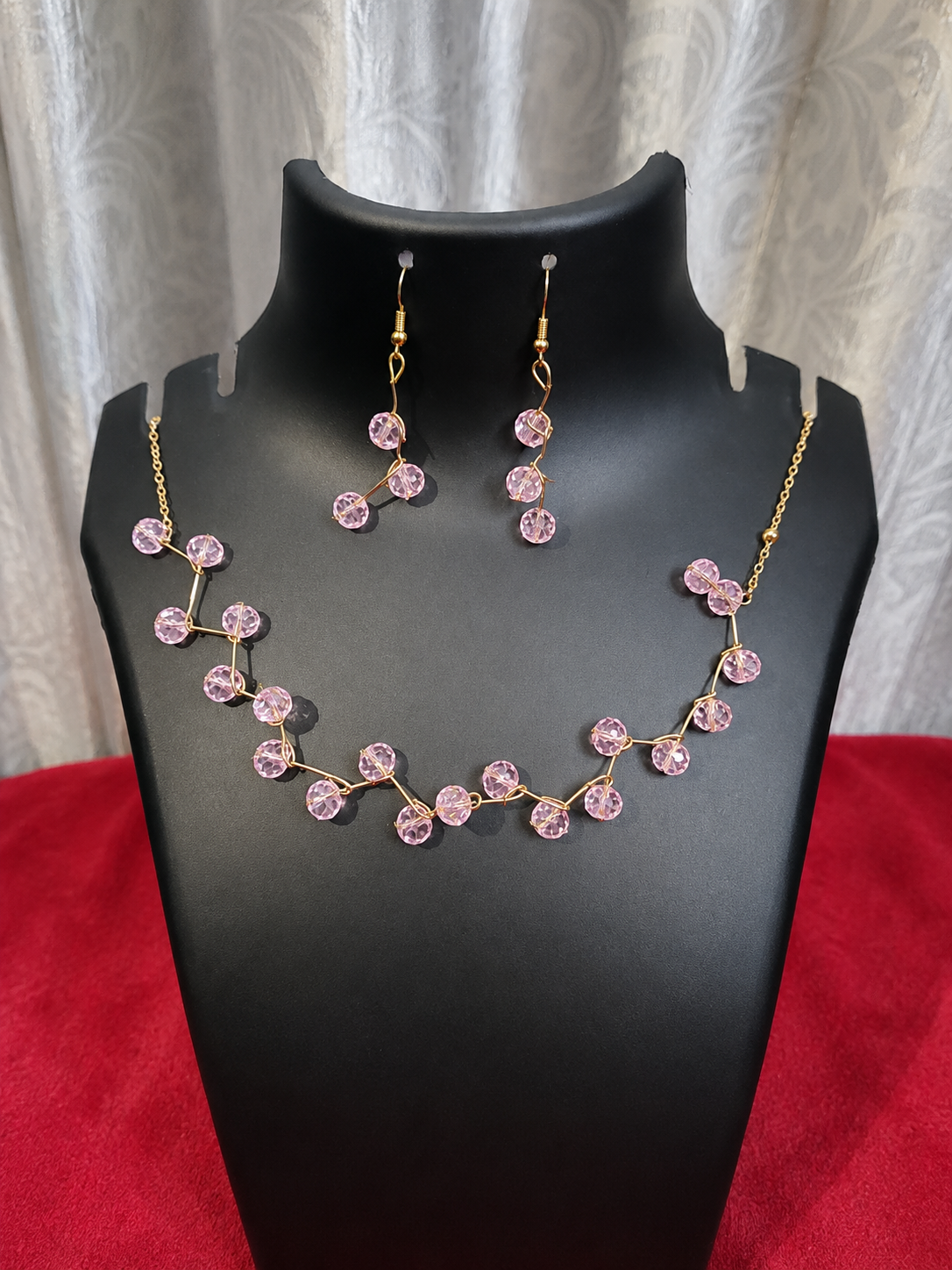 Crystal beaded set