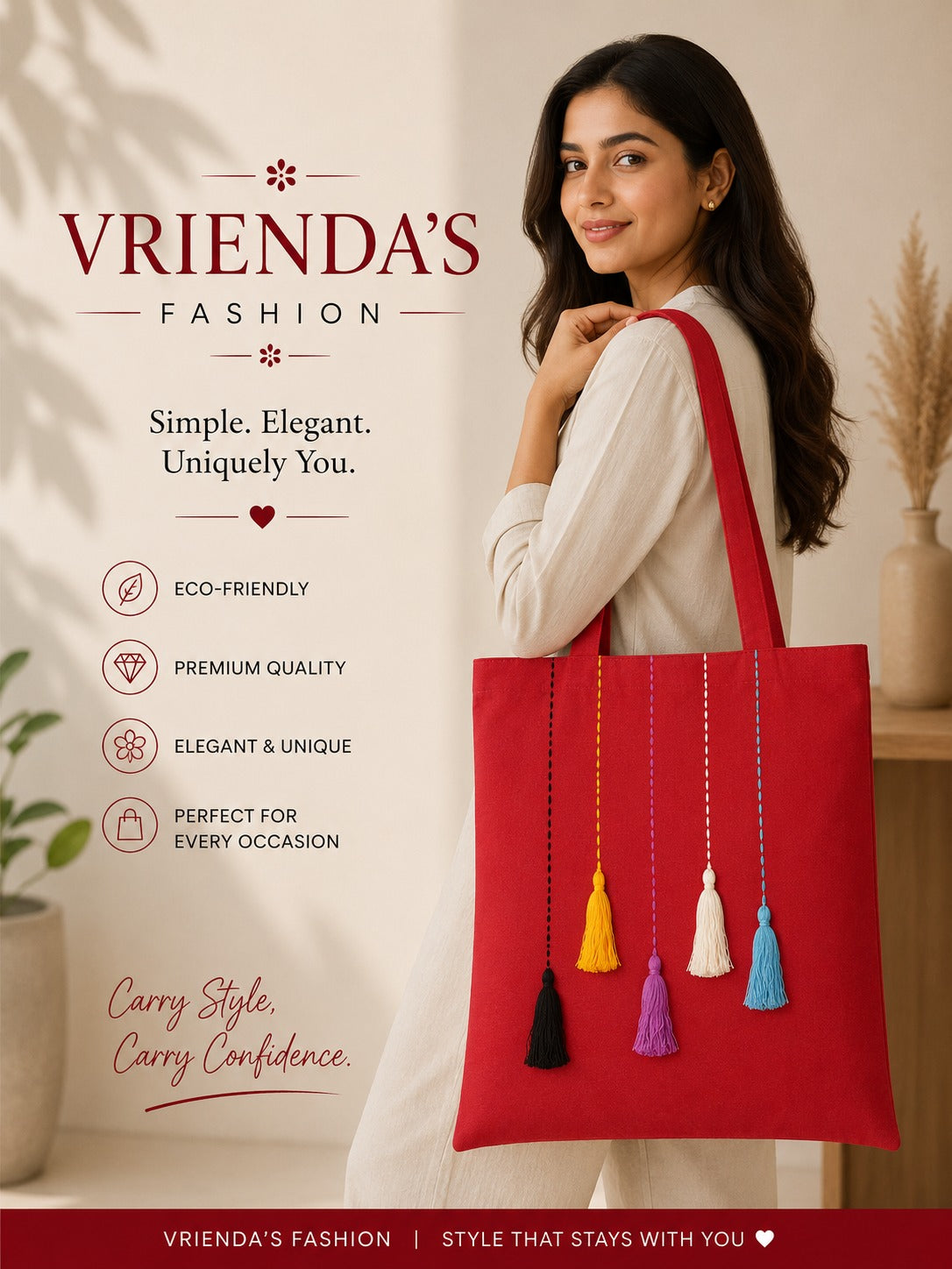Tassel Red Bag